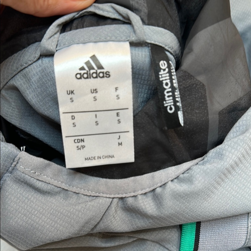 Adidas Climate Gray Performance Jacket With Side … - image 8
